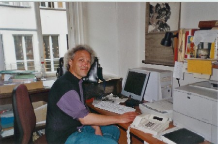 Michael Day in his office at Charles University, Prague.